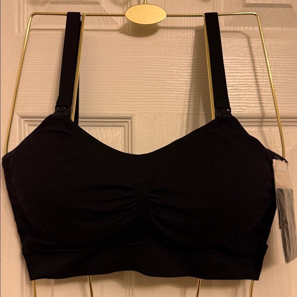 NWT Kindred Bravely Seamless Black Wireless Nursing Bra